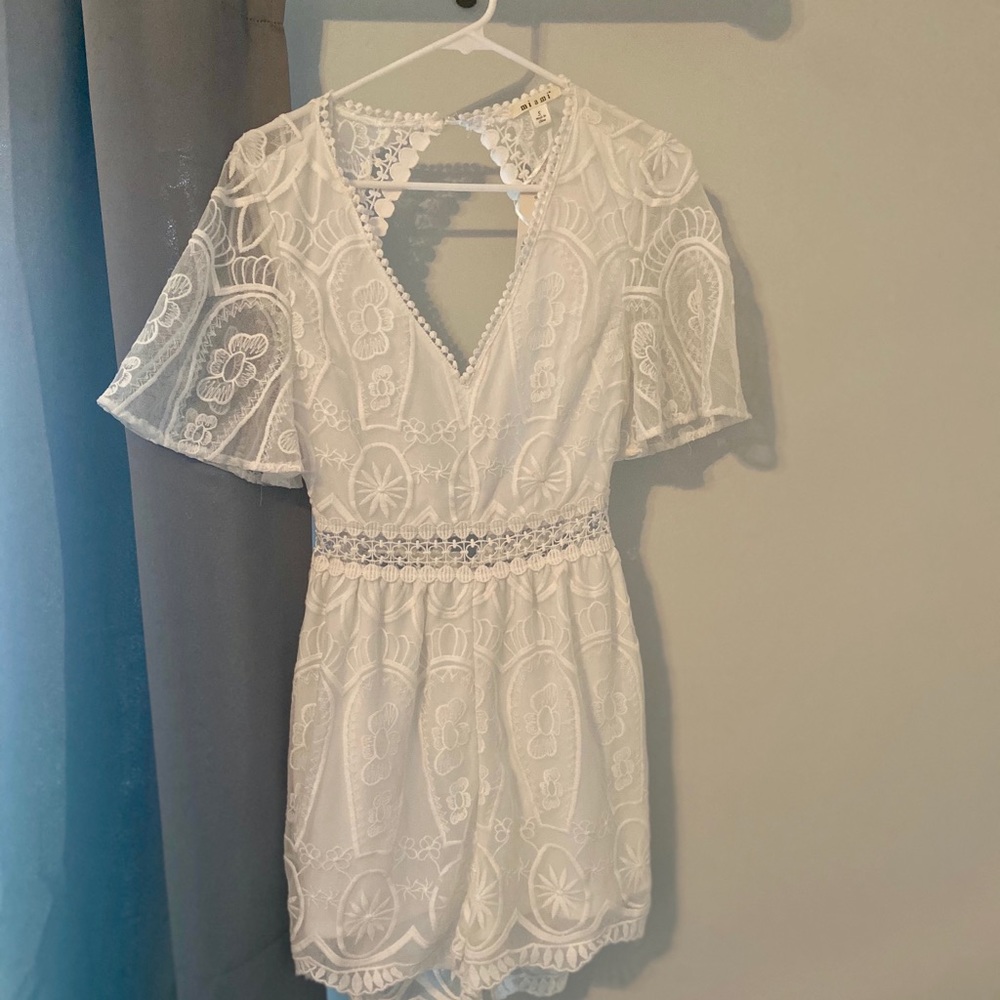 White lace romper